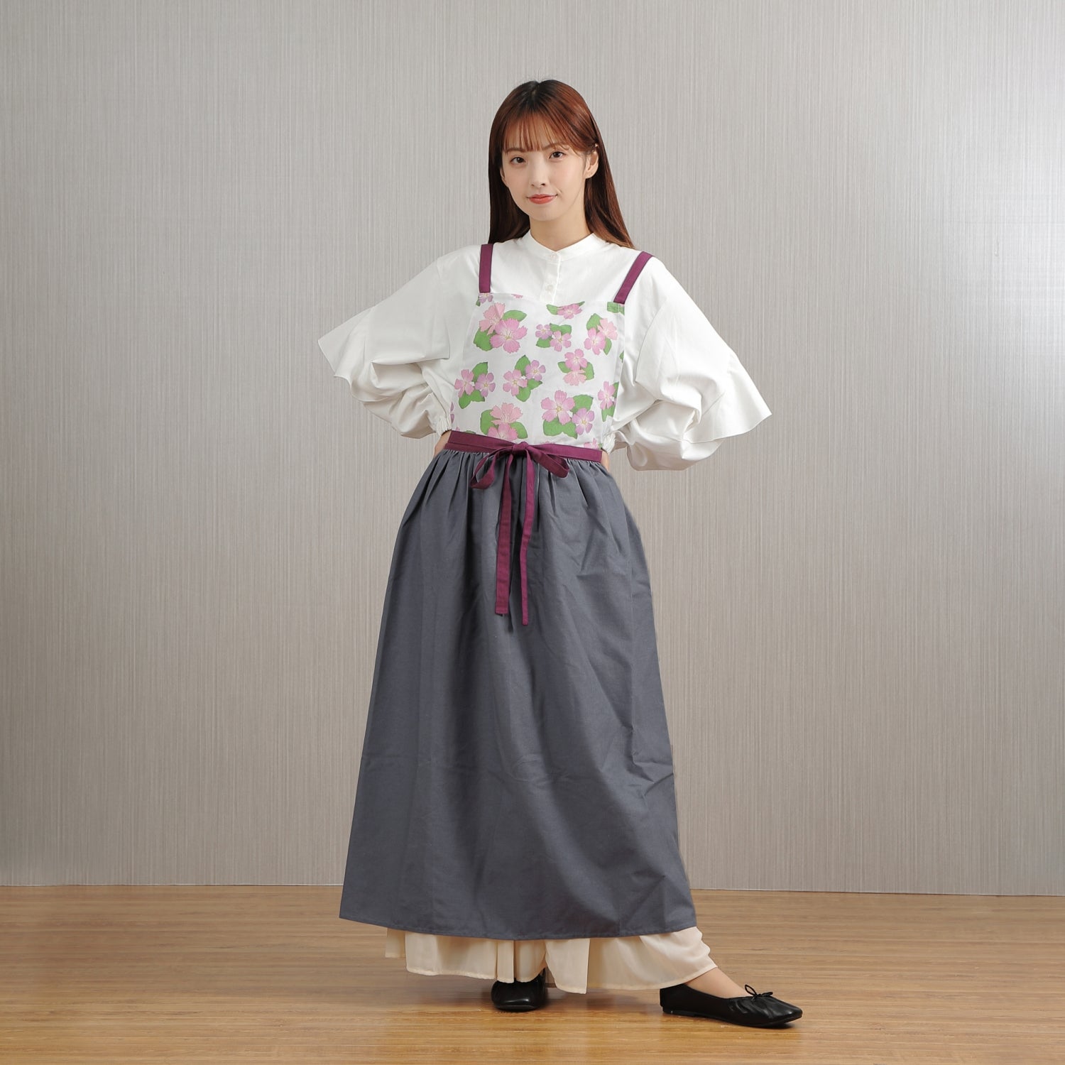 Michelle Machoto] ミッシェルマコット イワウチワ柄 ロング