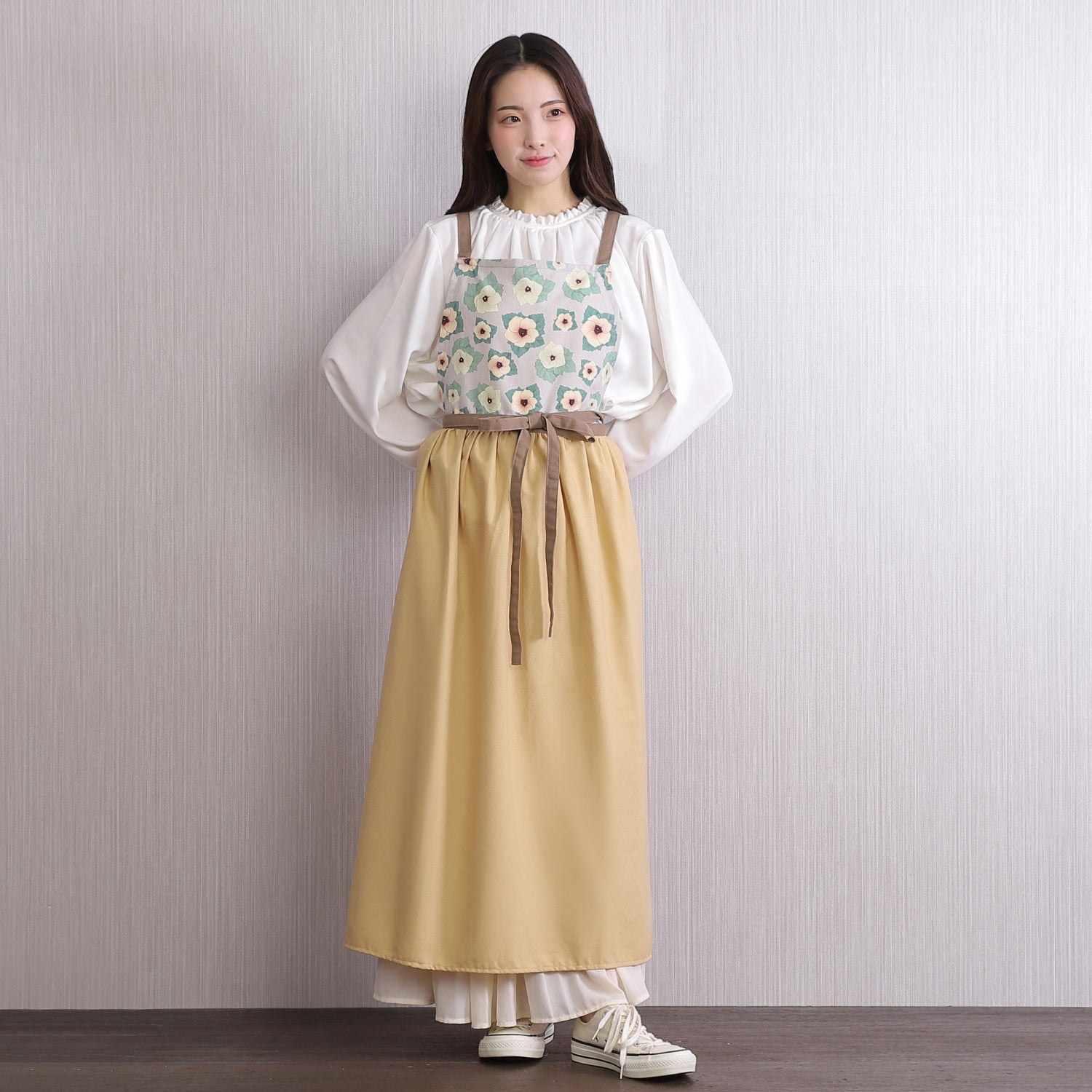 Michelle Machoto] ミッシェルマコット おくら柄 ロング ワイド
