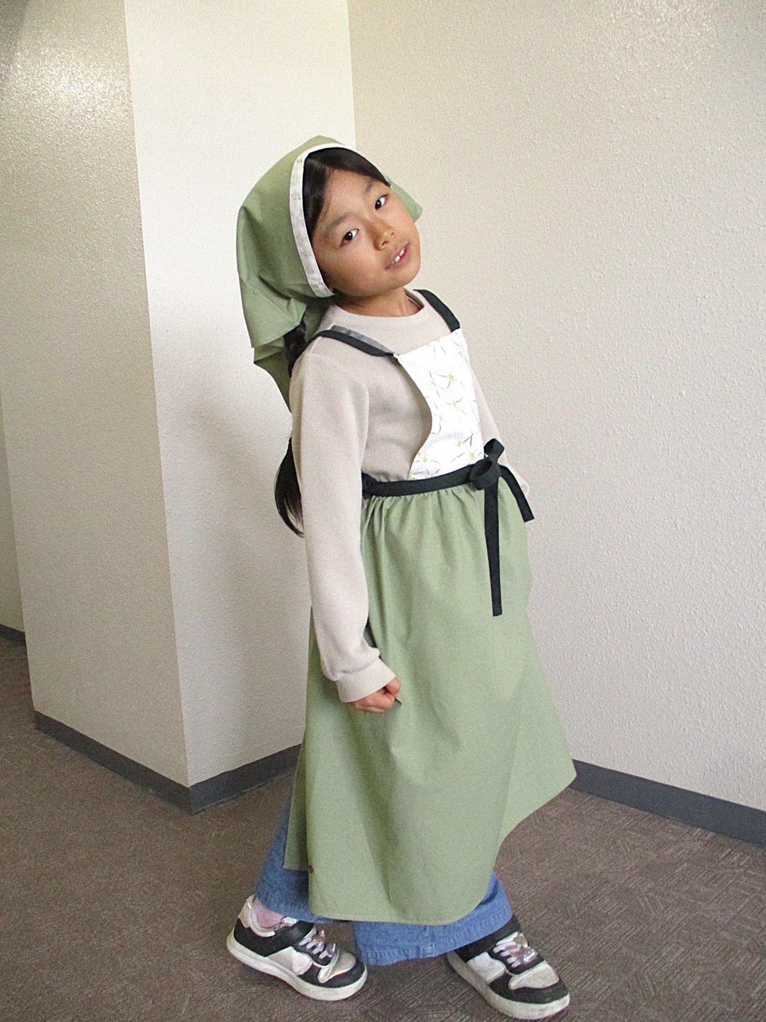 【ミップウ様リクエスト品】ハンドメイドエプロン　2点 Michelle Machoto] ミッシェルマコット ポリジ柄 ロング ワイド