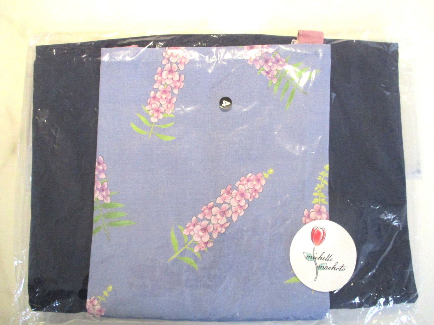 [Michelle Machoto] Michelle Machoto Angelonia Pattern Long Wide Gathered Apron D-0004