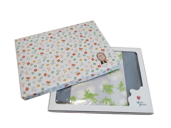[Michelle Machoto] Michelle Machoto Aonotsugazakura Pattern Long Wide Gathered Apron D-0401