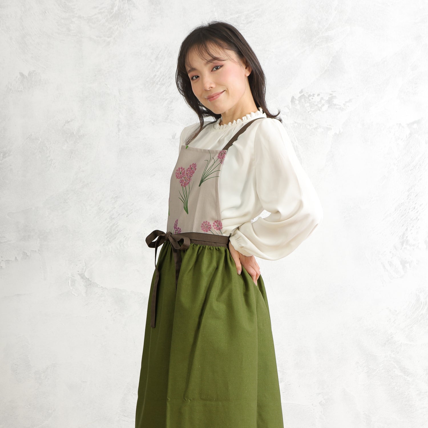 Michelle Machoto] ミッシェルマコット ラッキョウ柄 ロング ワイド