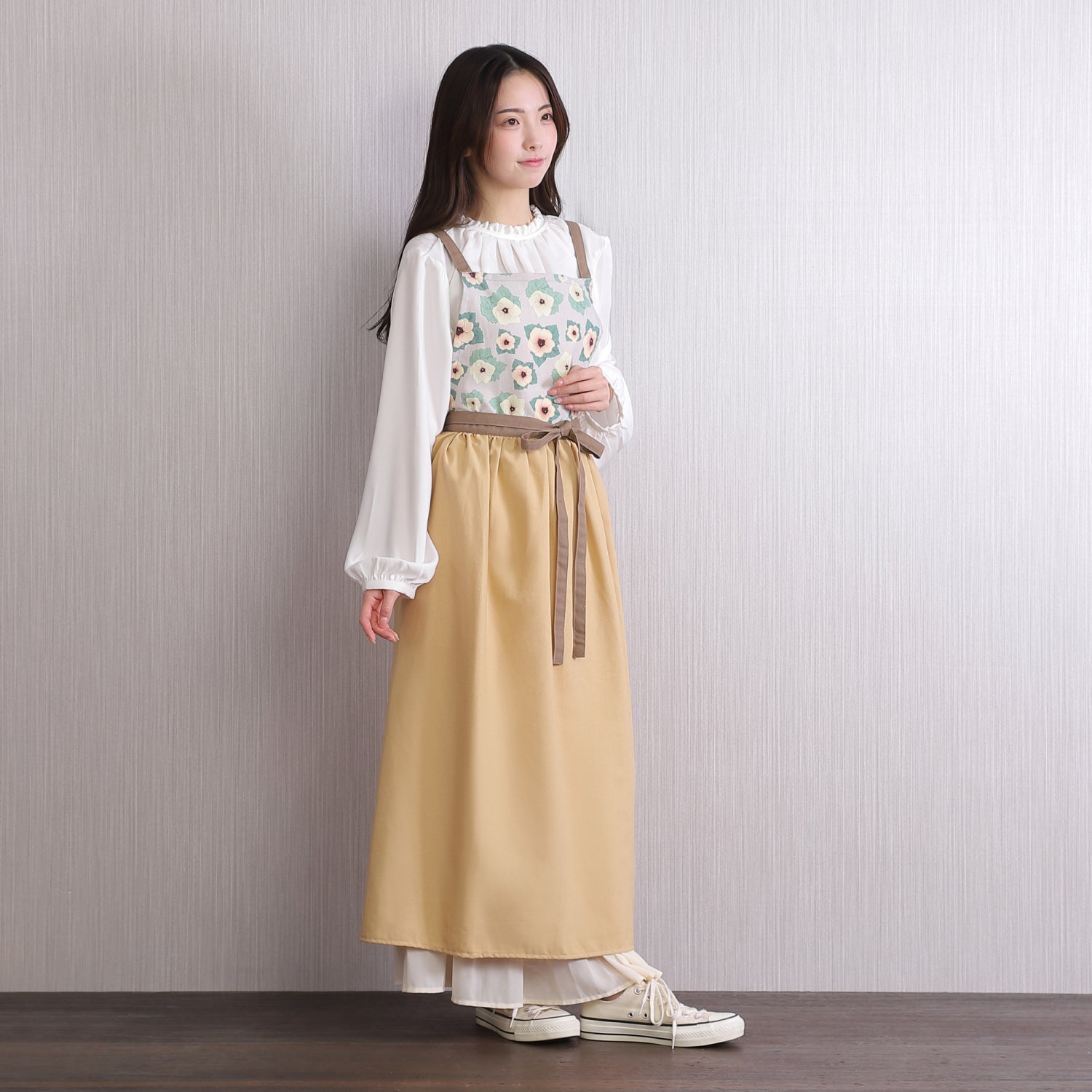 Michelle Machoto] ミッシェルマコット おくら柄 ロング ワイド
