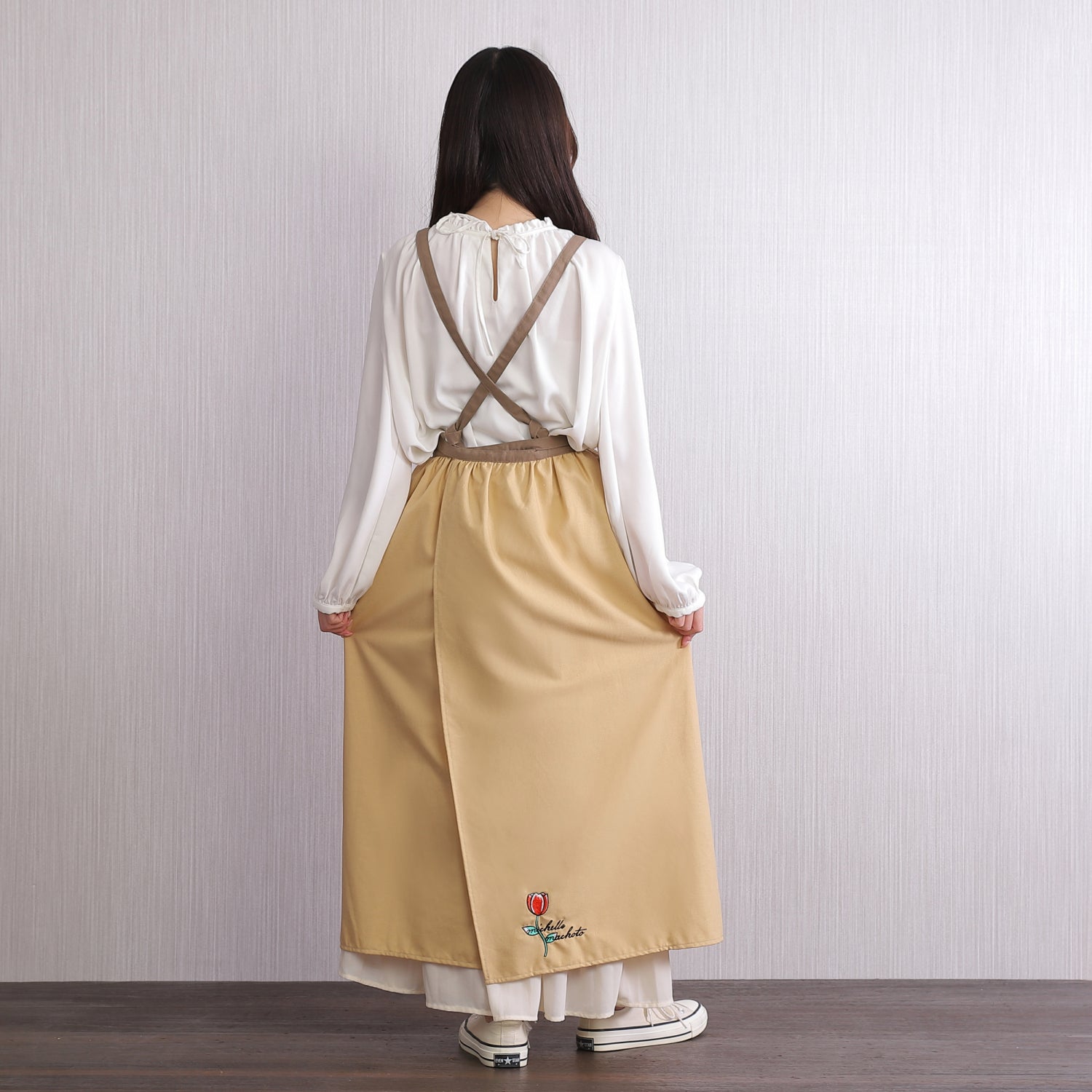 Michelle Machoto] ミッシェルマコット おくら柄 ロング ワイド