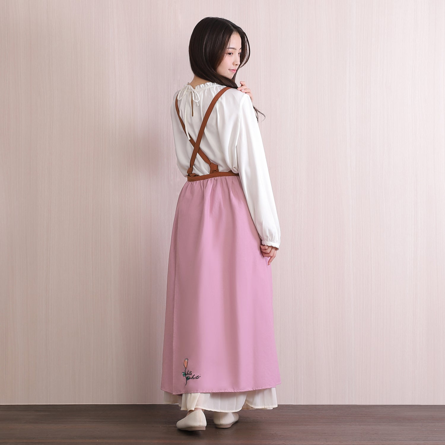 Michelle Machoto] ミッシェルマコット ツルニンジン柄 ロング ワイド