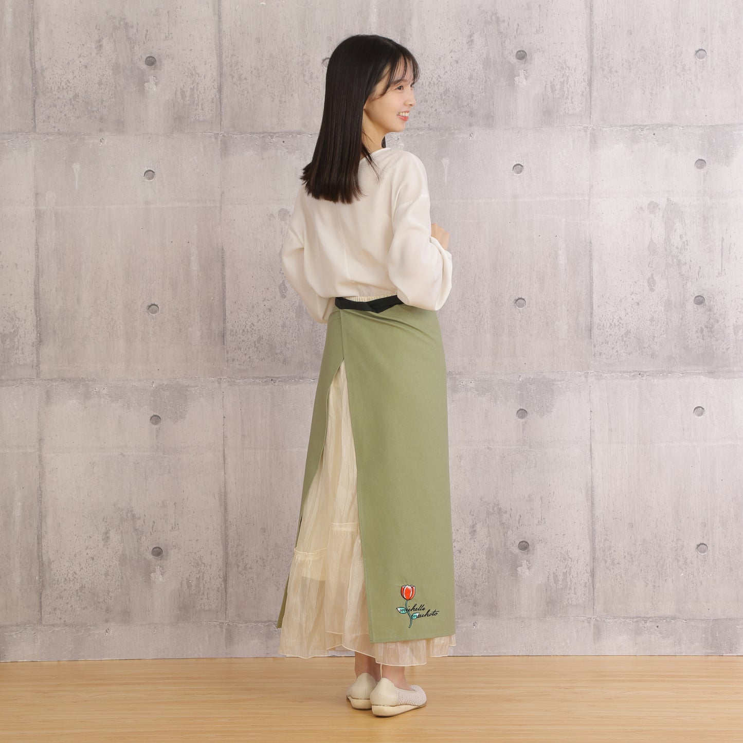 [Michelle Machoto] ミッシェルマコット 無地 ソムリエエプロン D-0603-1