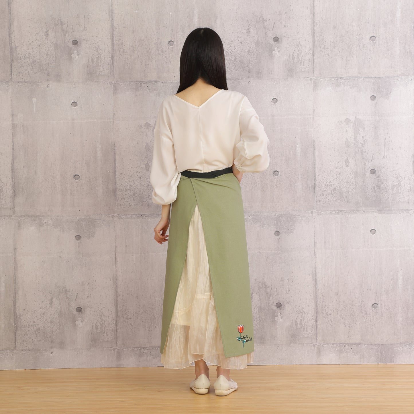 [Michelle Machoto] ミッシェルマコット 無地 ソムリエエプロン D-0603-1