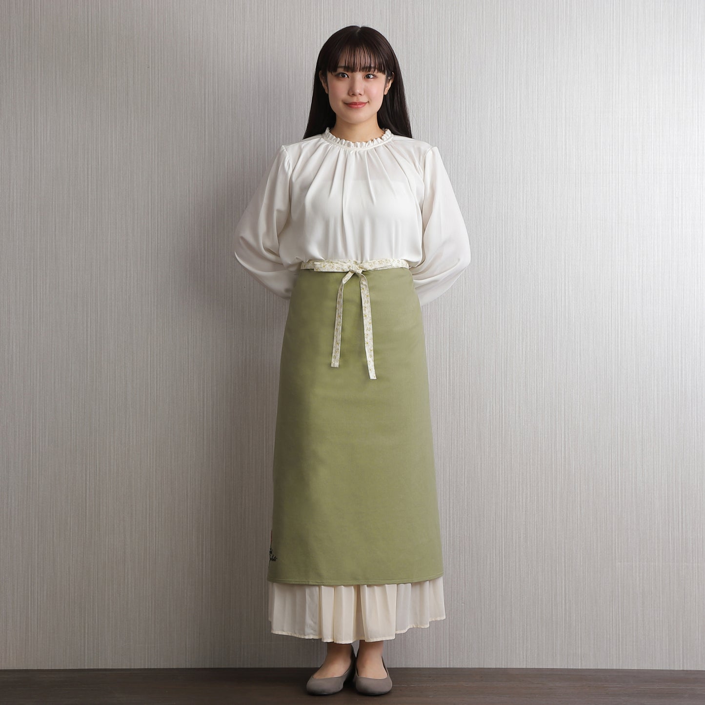 [Michelle Machoto] ミッシェルマコット イワツメクサ柄 ソムリエエプロン D-0603-2