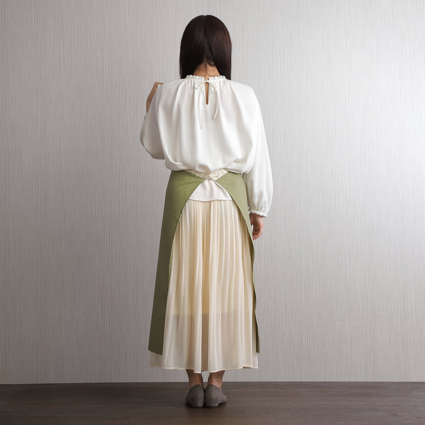 [Michelle Machoto] ミッシェルマコット イワツメクサ柄 ソムリエエプロン D-0603-2